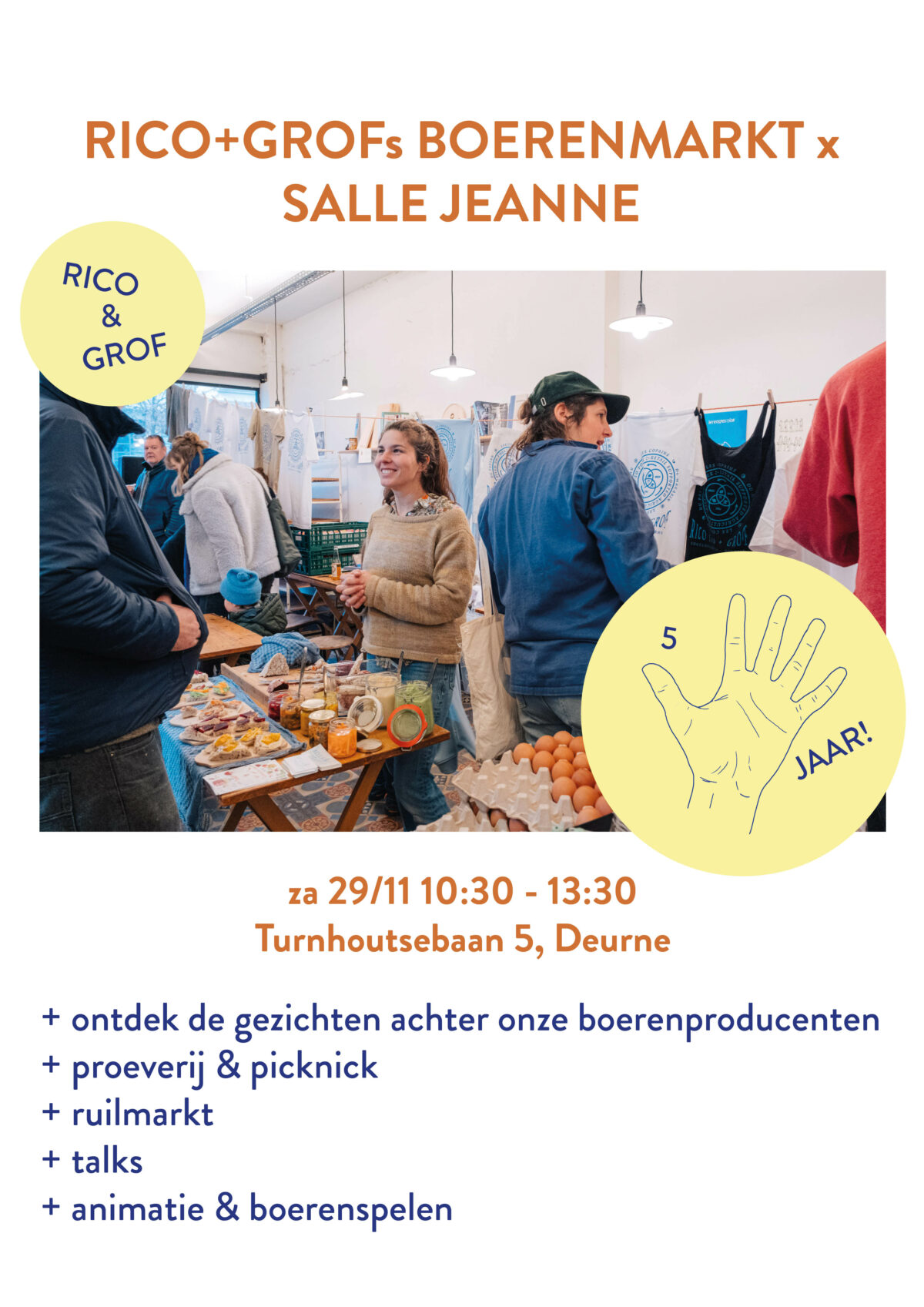 Za 29/11: RICO+GROF’s boerenmarkt met brunch, ruilmarkt, groenten tekenen, schmink & inpspirerende talks